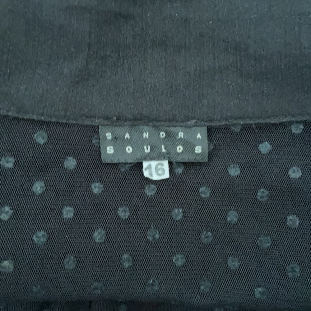 Sandra Soulos sheer black spot blouse. Size 12. - Picture 8 of 8